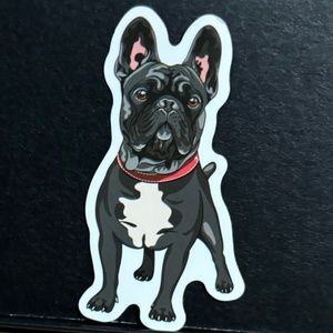 BLACK FRENCH BULLDOG STICKER